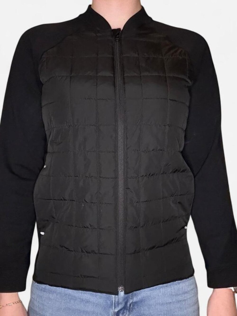 Old Navy black quilted lightweight puffer jacket - kids XL, adult XS